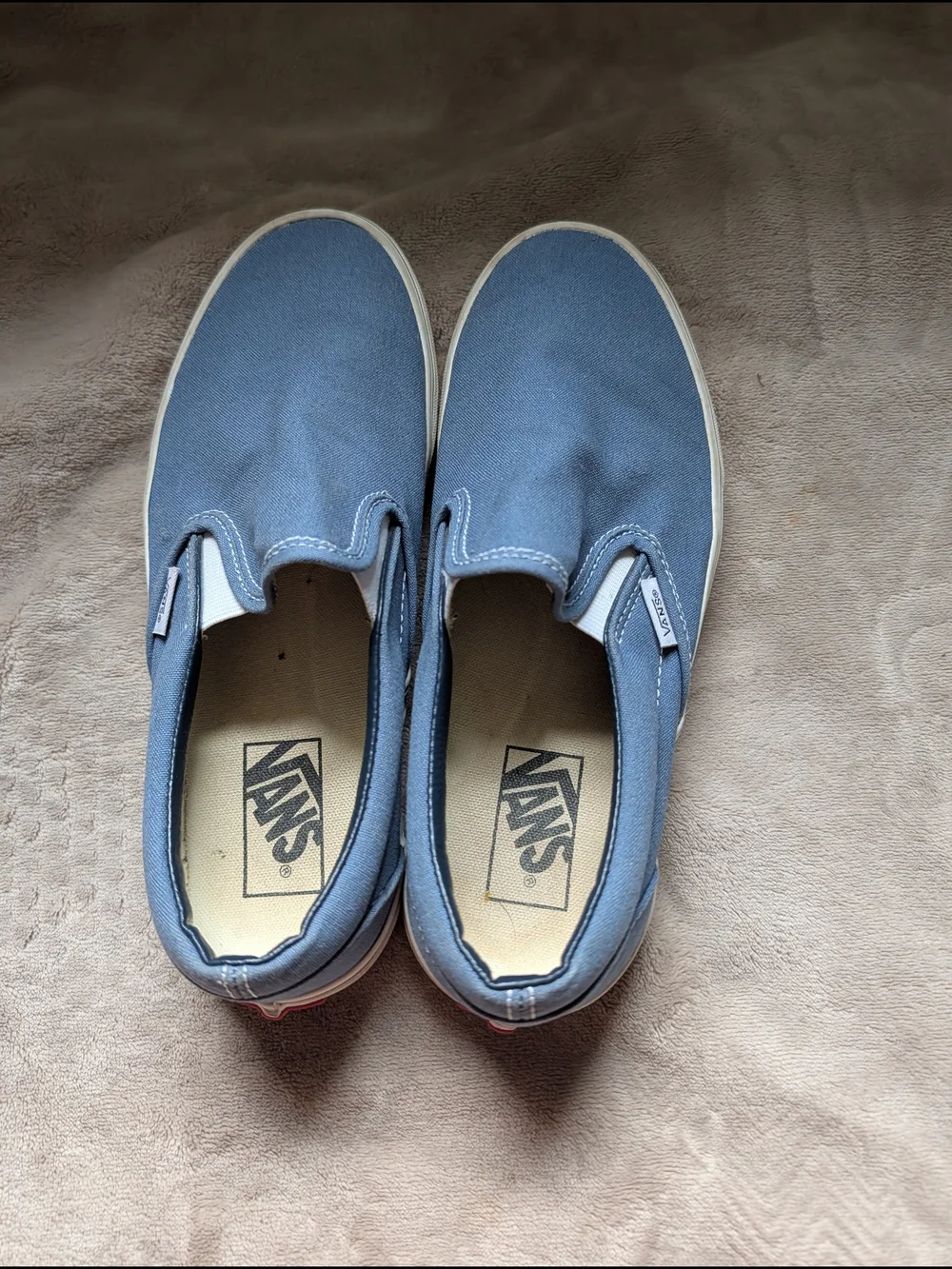 Vans Slip-On Canvas Loafers in Slate Blue